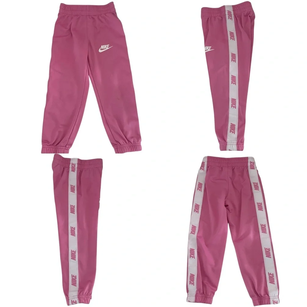 Nike Kids Pink Matching Set Zip Up Tracksuit with Logo Accents Girls 4 XS - Picture 3 of 14